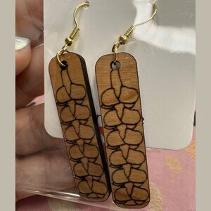 Laser-Engraved Puakenikeni Earrings